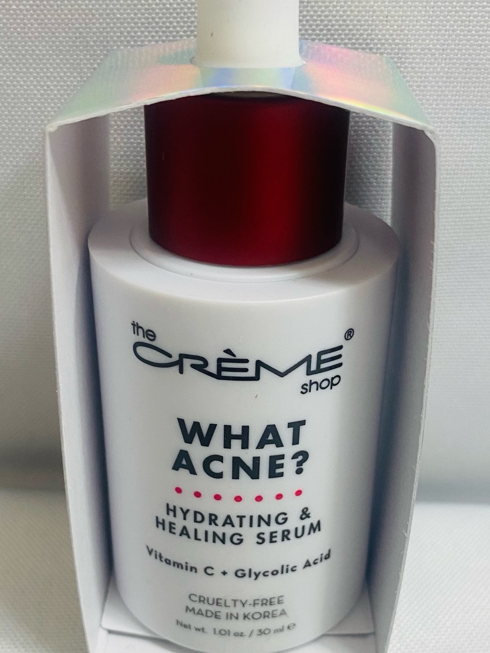 The Crème Shop “What Acne?” Hydrating & Healing Serum – 1.01 fl oz (30 mL)